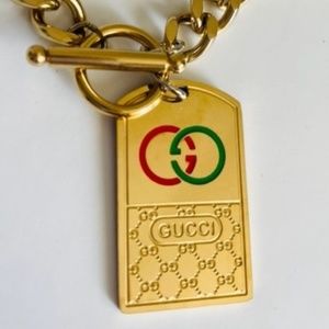 Gold-tone Interlocking G's Chain